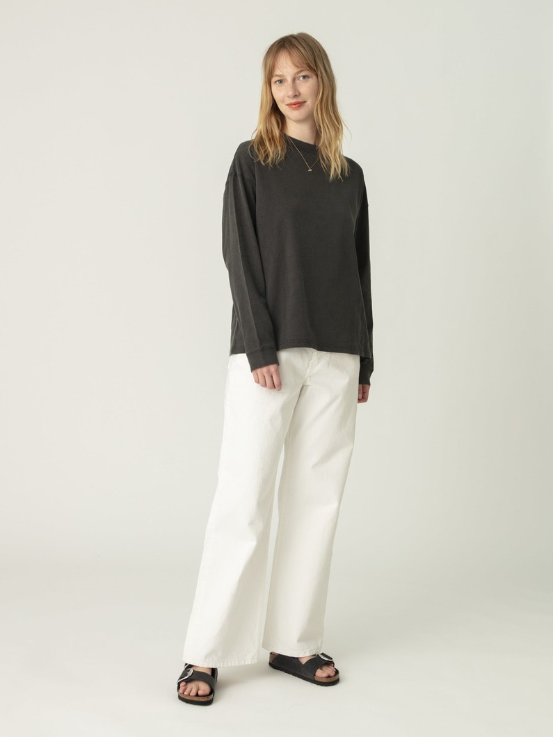 カツラギ カラーデニム パンツ 詳細画像 white 4