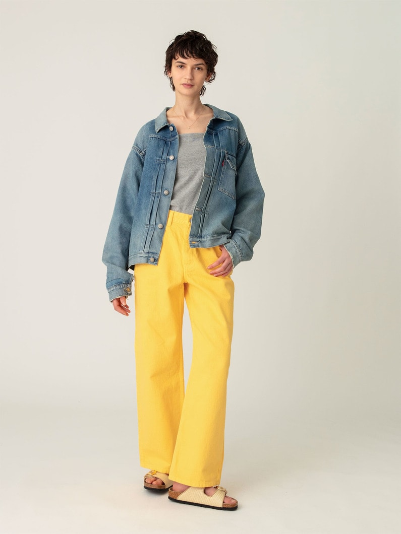 カツラギ カラーデニム パンツ 詳細画像 yellow