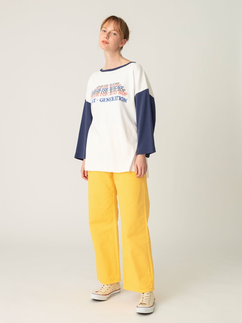 カツラギ カラーデニム パンツ 詳細画像 yellow 3