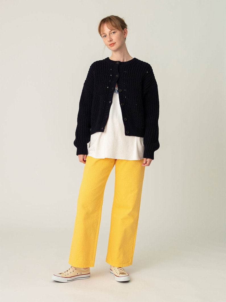 カツラギ カラーデニム パンツ 詳細画像 yellow 4