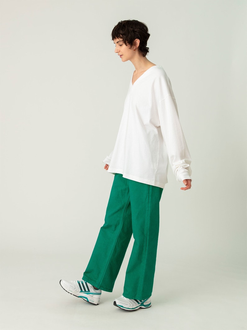 カツラギ カラーデニム パンツ 詳細画像 green 2