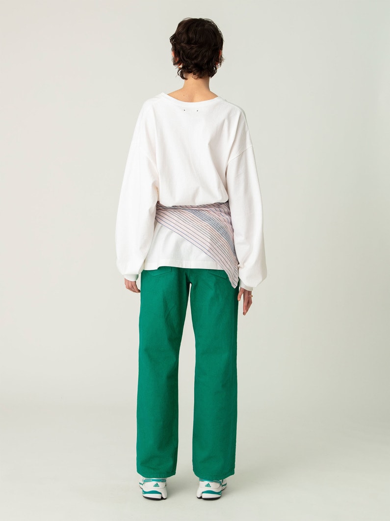 カツラギ カラーデニム パンツ 詳細画像 green 3