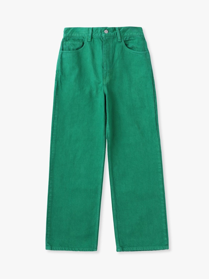 カツラギ カラーデニム パンツ 詳細画像 green 4