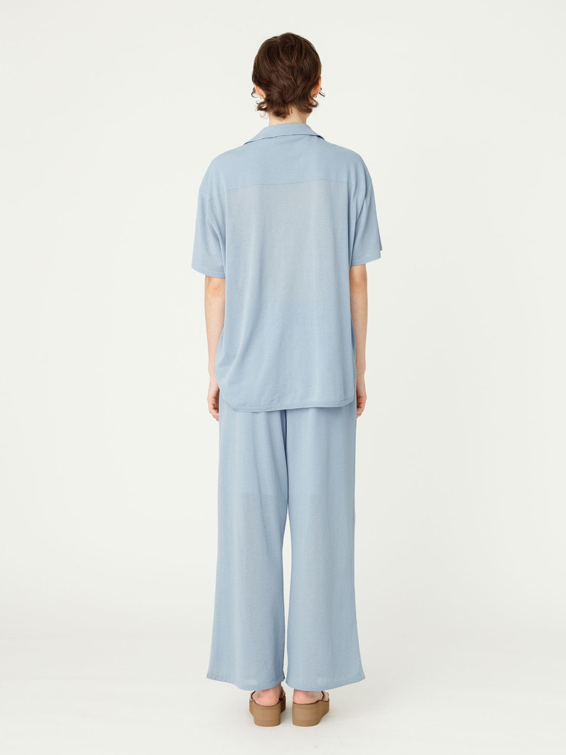 ハイツイスト コットン ニット ワイドパンツ 詳細画像 blue gray 3