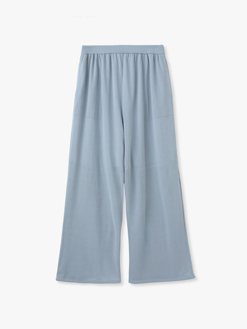 ハイツイスト コットン ニット ワイドパンツ 詳細画像 blue gray 4