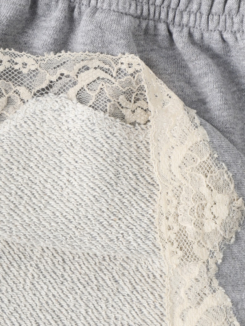レース スウェット ミニショーツ 詳細画像 light gray 2
