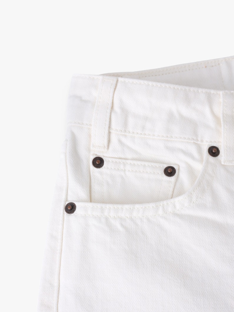 シスリ クロップド デニム パンツ（ホワイト） 詳細画像 white 3