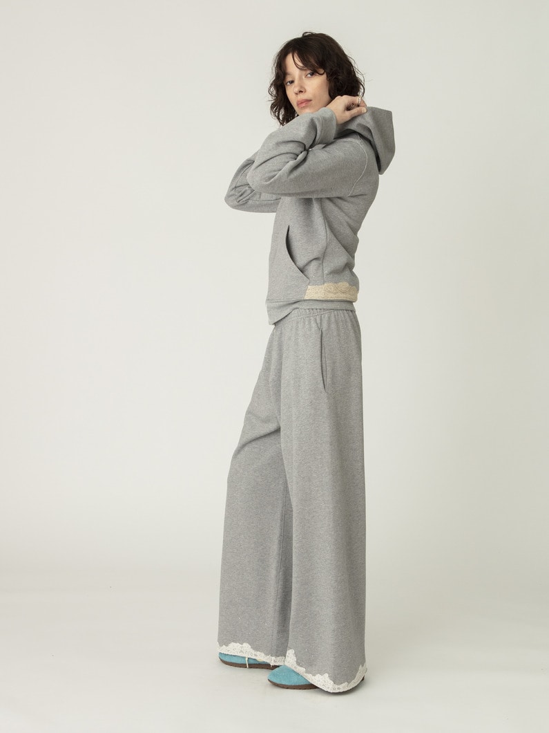 レース スウェット パンツ 詳細画像 light gray 2