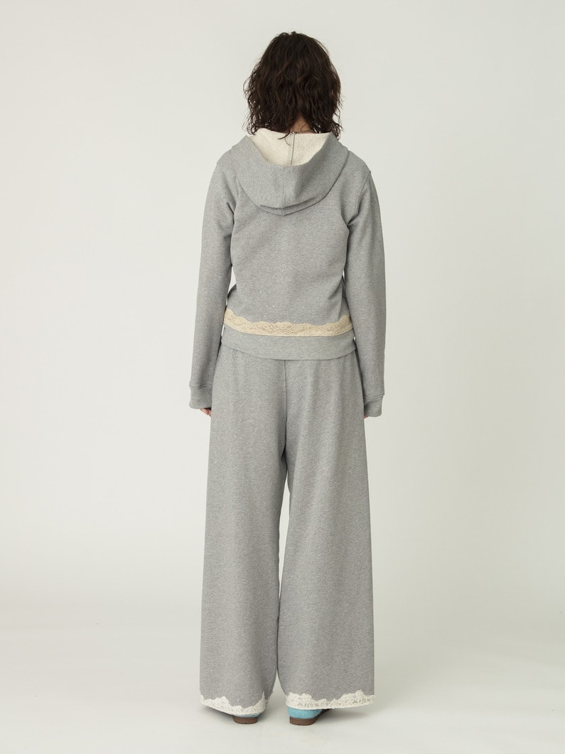 レース スウェット パンツ 詳細画像 light gray 3