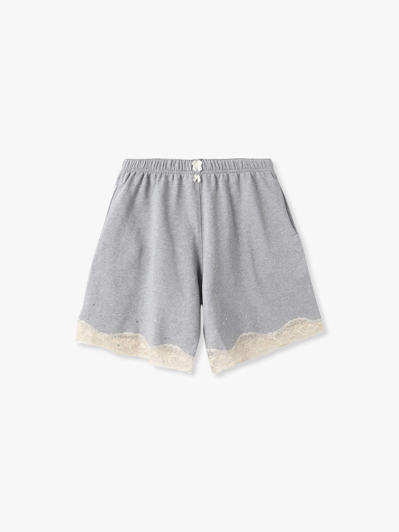 レース スウェットショーツ 詳細画像 light gray 1