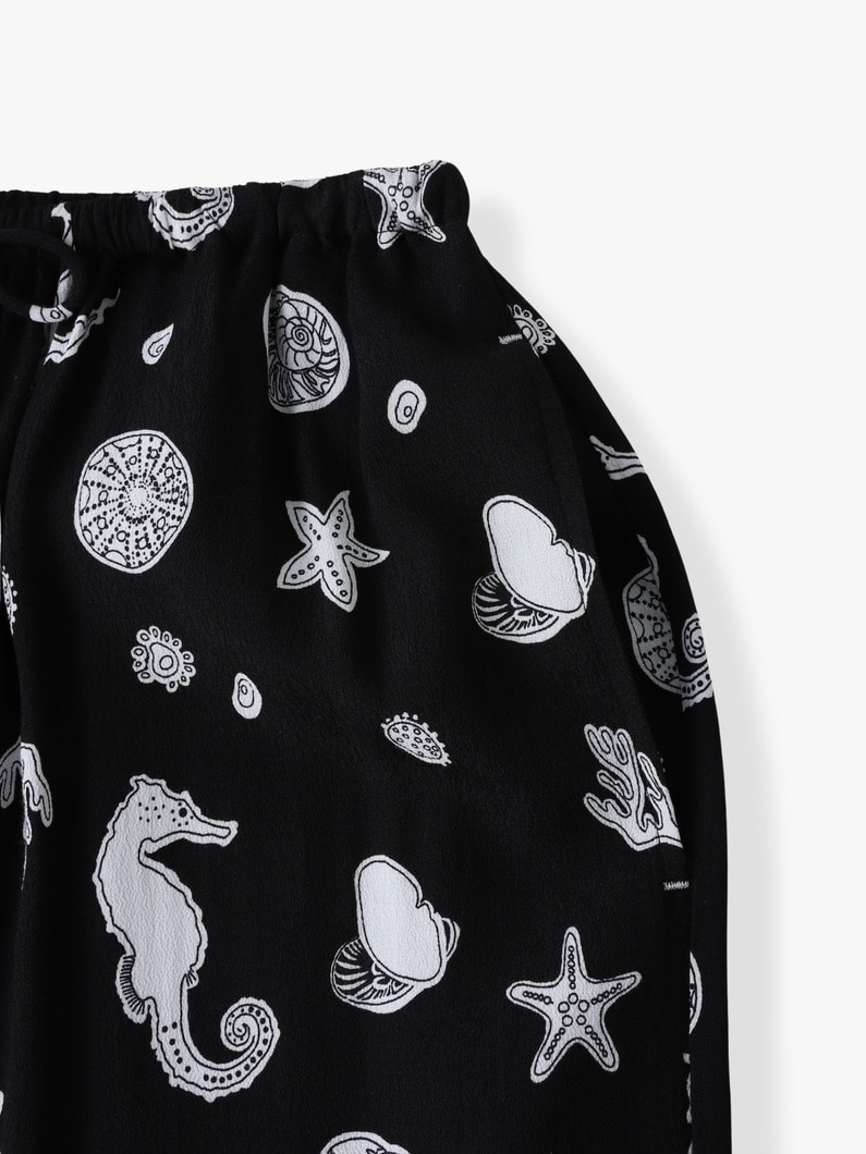 マリンライフ プリント パンツ 詳細画像 black 2