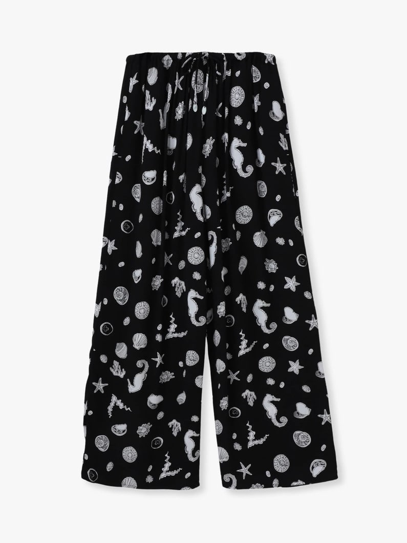 マリンライフ プリント パンツ 詳細画像 black 3