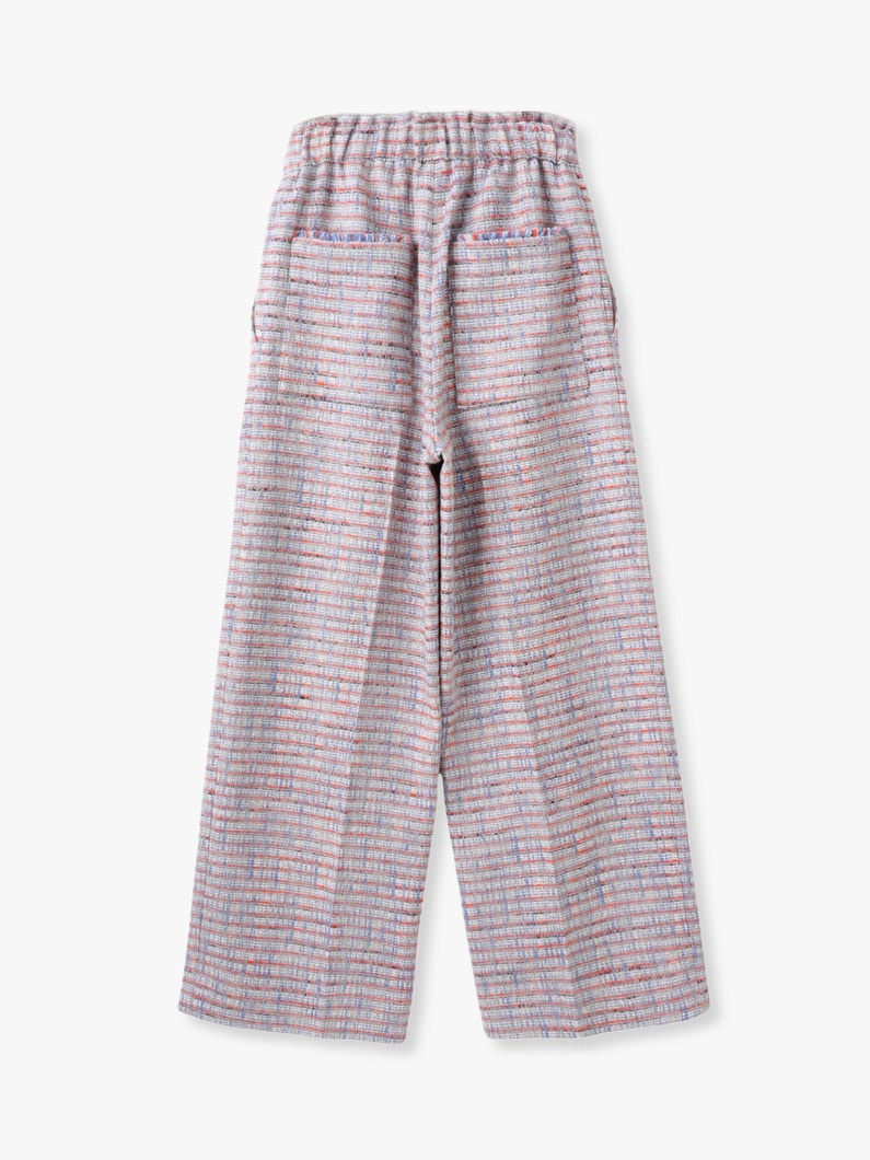 ブルーネオン ツイード ワイド パンツ 詳細画像 light blue 1