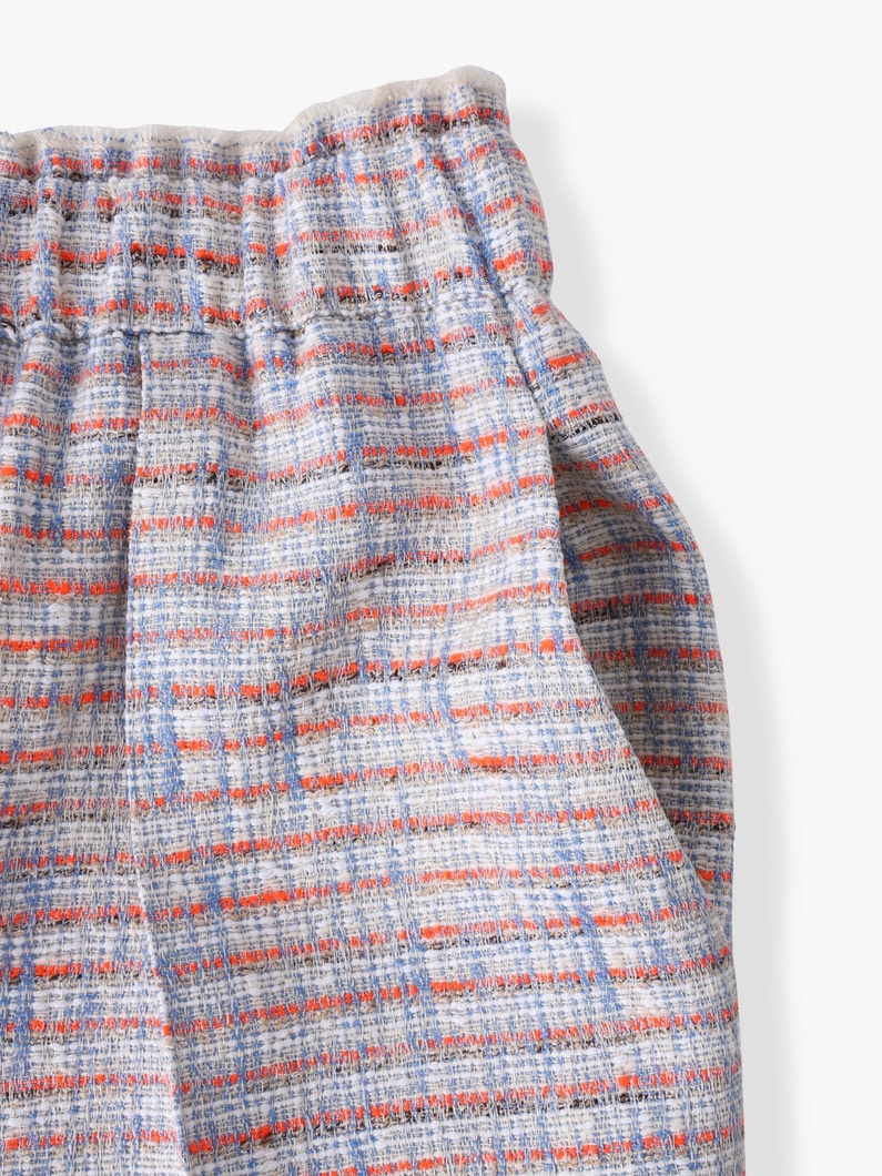 ブルーネオン ツイード ワイド パンツ 詳細画像 light blue 2