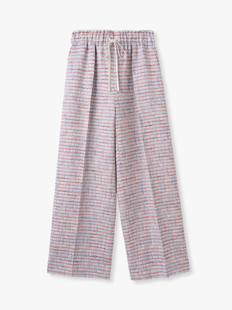 ブルーネオン ツイード ワイド パンツ 詳細画像 light blue 1