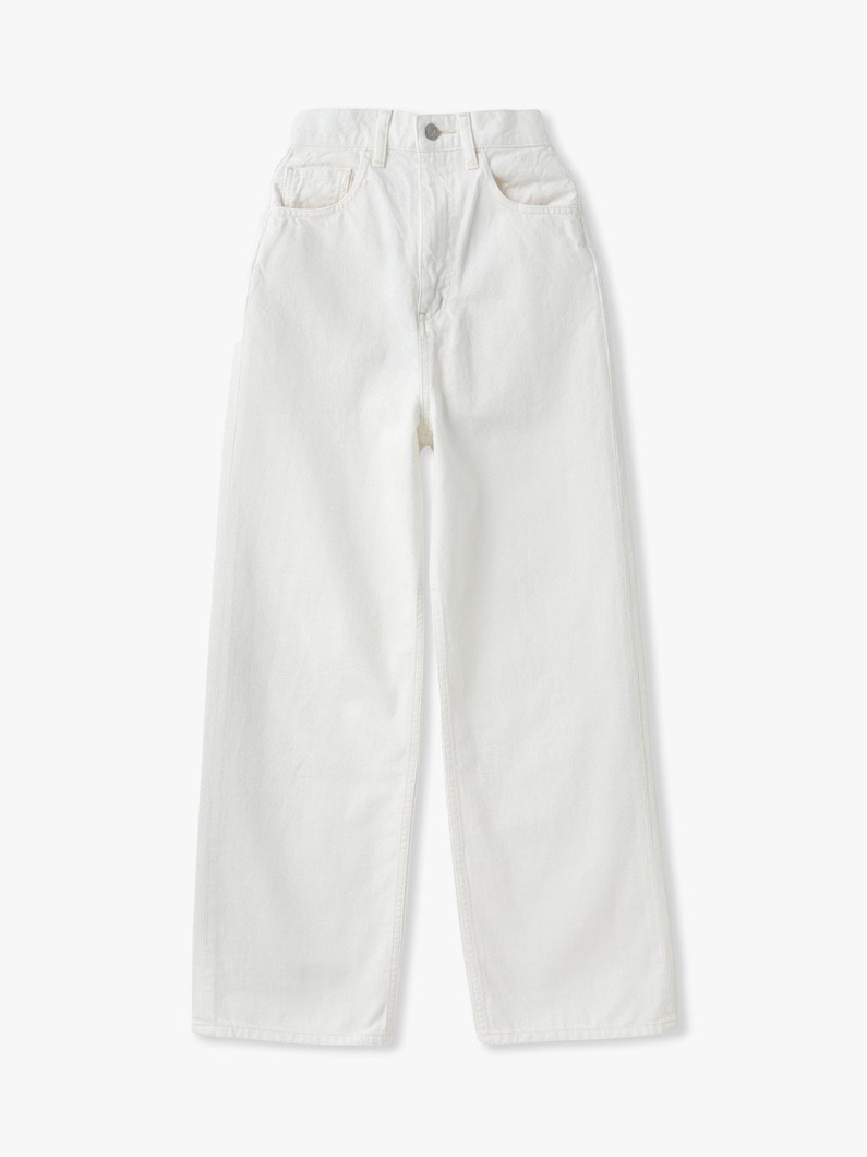 オーガニックコットン デニム  パンツ（ホワイト/ブルー/ブラック/インディゴ） 詳細画像 white