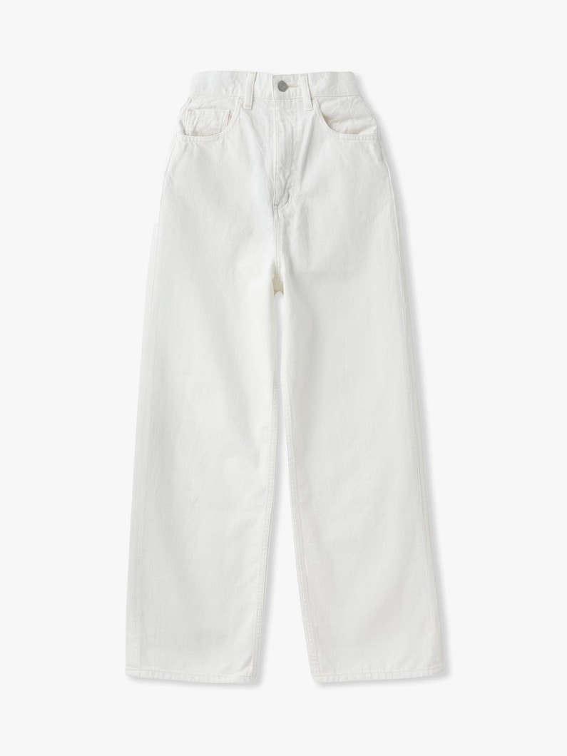 オーガニックコットン デニム  パンツ（ホワイト/ブルー/ブラック/インディゴ） 詳細画像 white 5