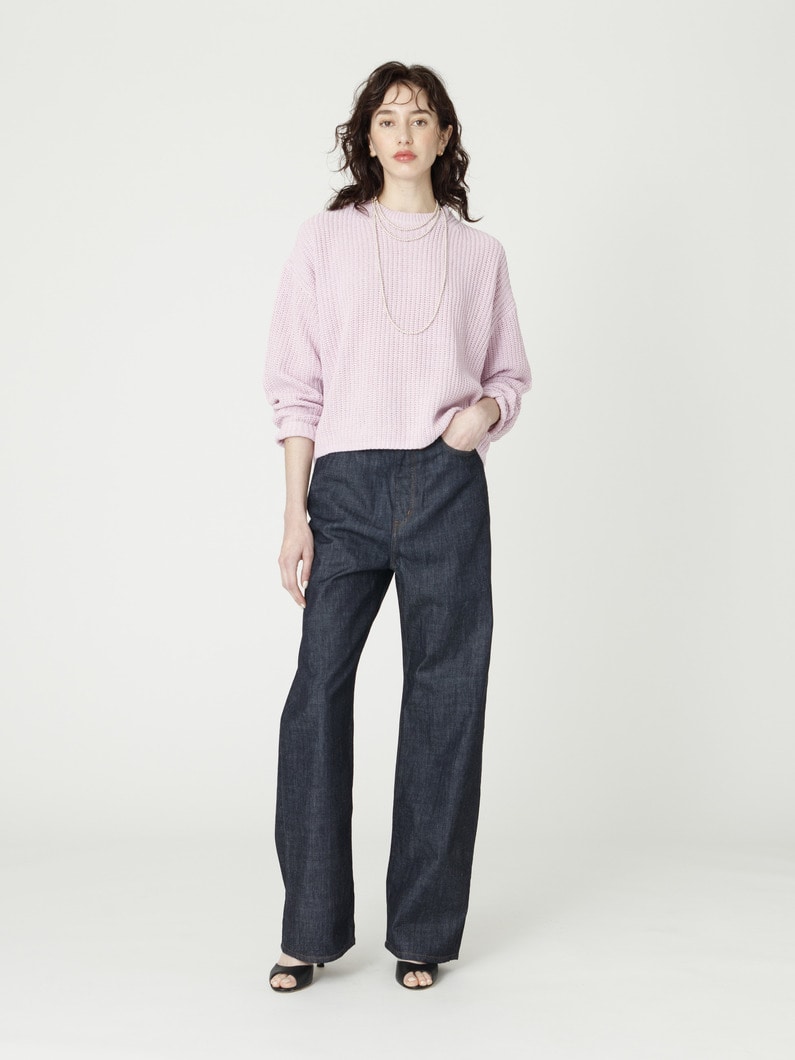 オーガニックコットン デニム  パンツ（ホワイト/ブルー/ブラック/インディゴ） 詳細画像 indigo 3