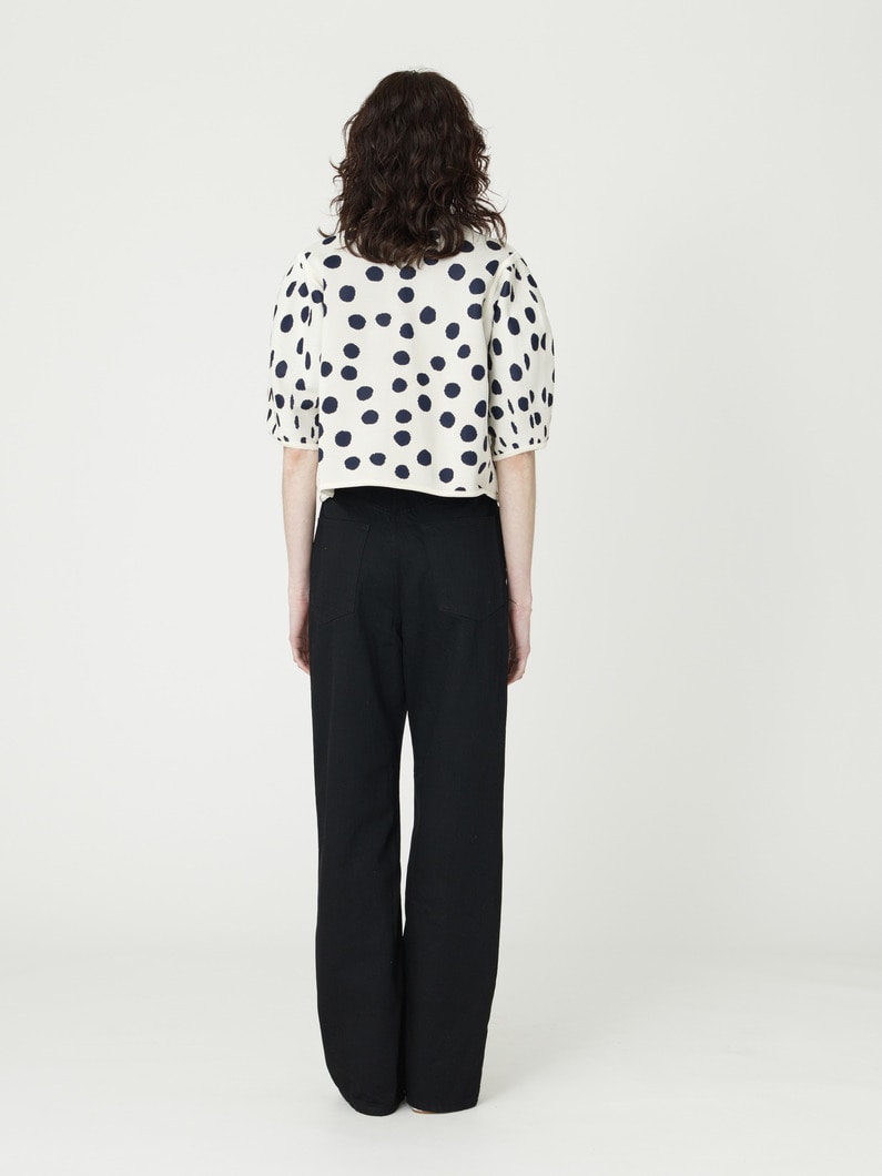 オーガニックコットン デニム  パンツ（ホワイト/ブルー/ブラック/インディゴ） 詳細画像 black 2