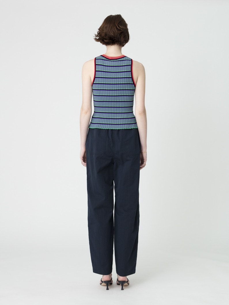 コットンナイロン イージーパンツ（アイボリー/ピンク/ネイビー） 詳細画像 navy 2