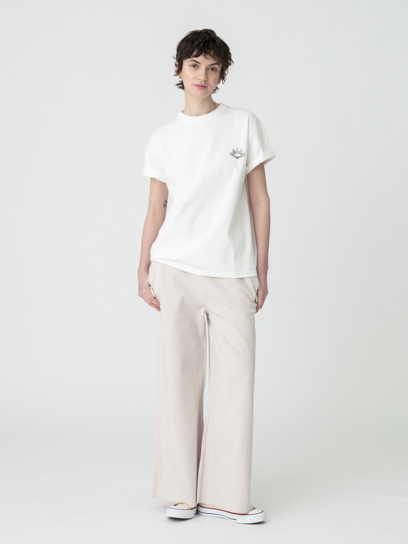 イージー ワイドパンツ（アイボリー/ブラック） 詳細画像 ivory 3