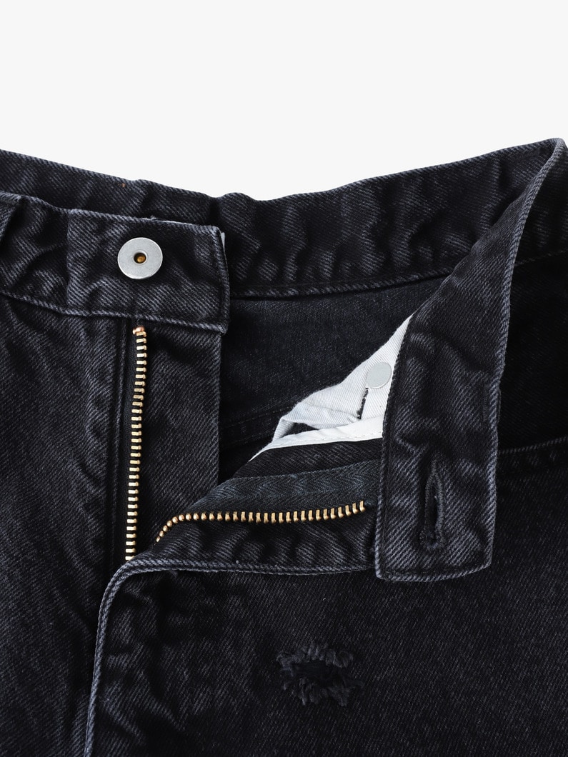 ドット ホール デニム パンツ 詳細画像 black 2