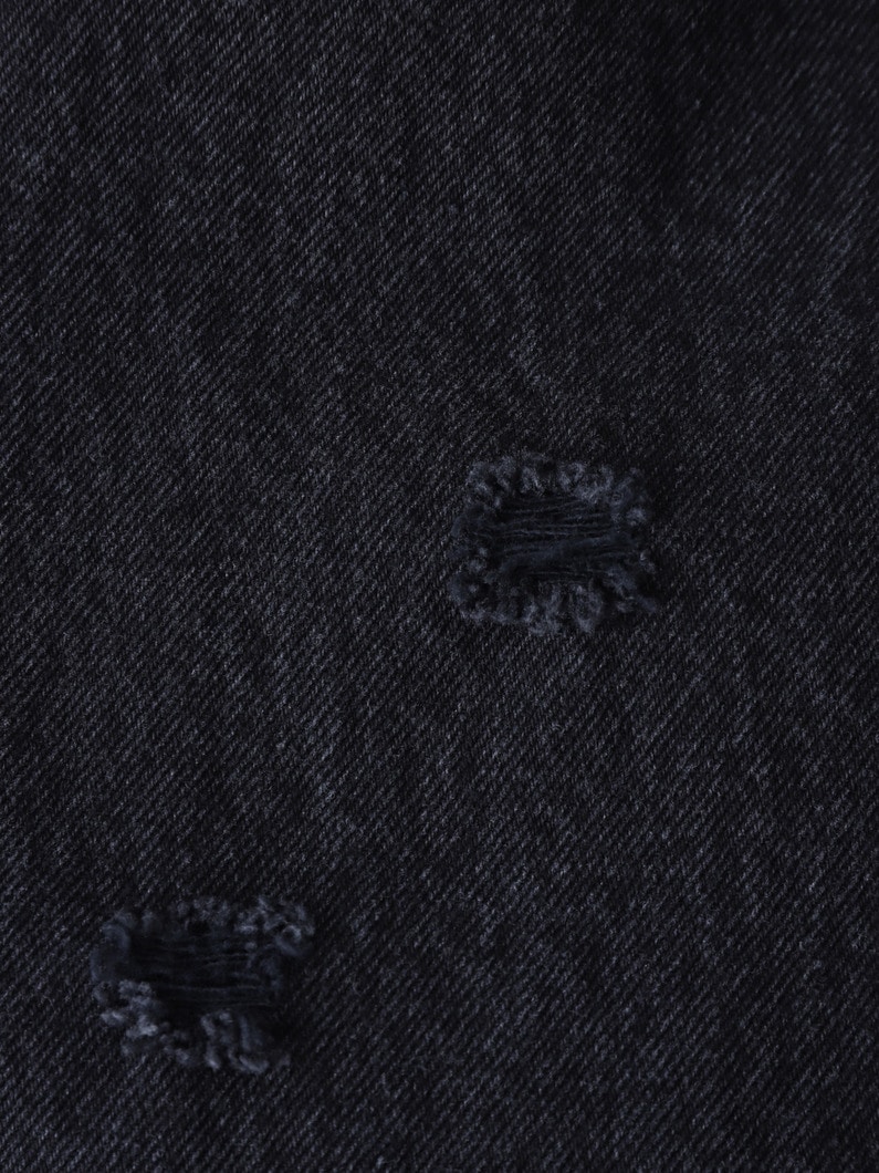 ドット ホール デニム パンツ 詳細画像 black 5