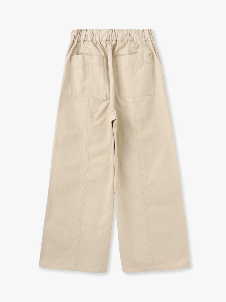 ステッチ イージーパンツ（ベージュ/ブラック） 詳細画像 beige 1