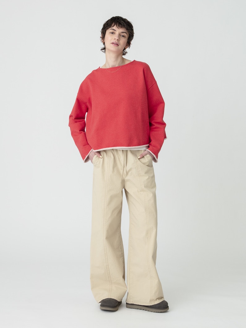 ステッチ イージーパンツ（ベージュ/ブラック） 詳細画像 beige 1