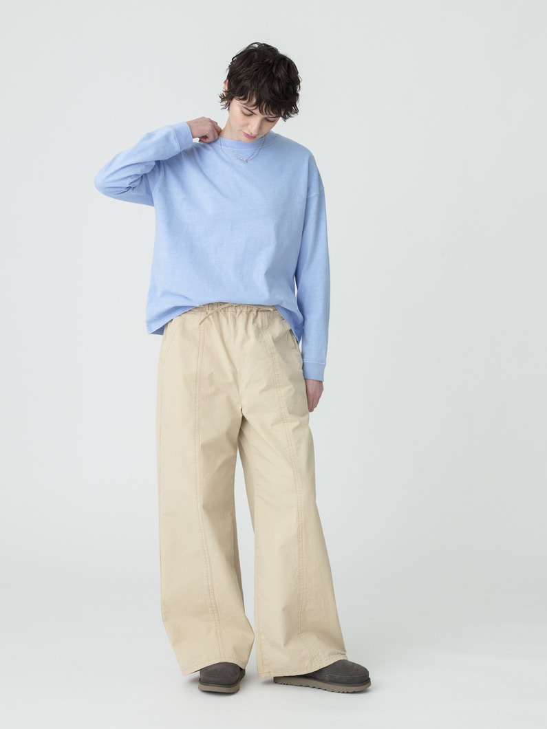 ステッチ イージーパンツ（ベージュ/ブラック） 詳細画像 beige 3