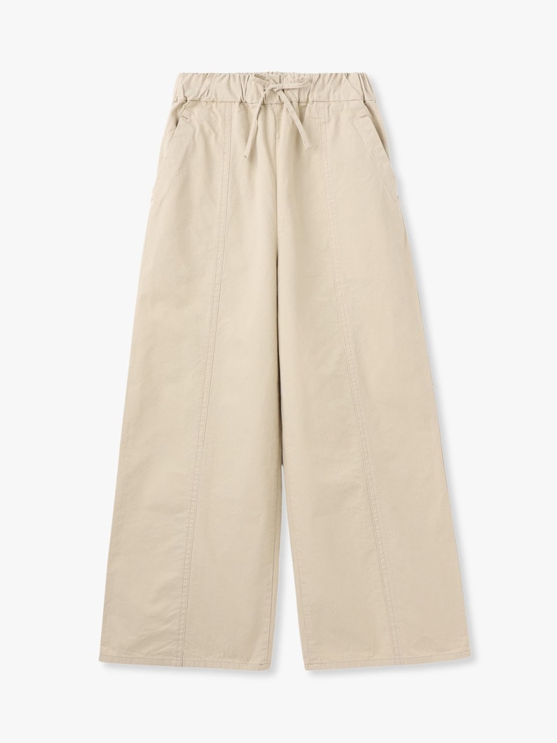 ステッチ イージーパンツ（ベージュ/ブラック） 詳細画像 beige 5