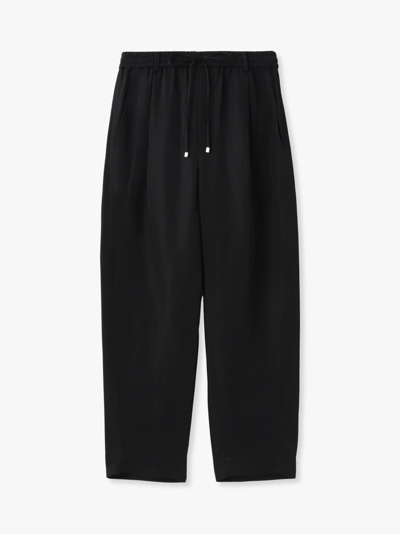 リネンアセテート バレルパンツ（ブラック） 詳細画像 black 4