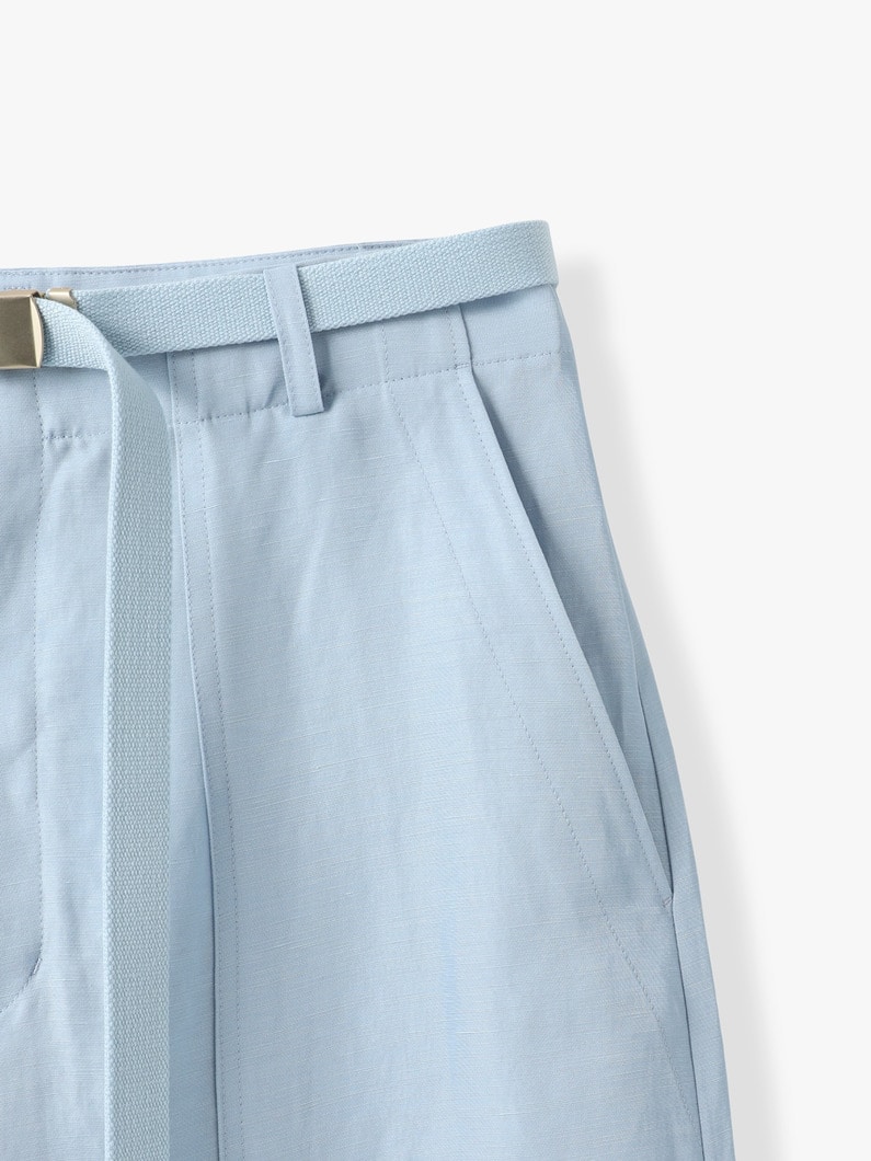 リネンアセテート カーゴパンツ（ライトブルー/ネイビー） 詳細画像 light blue 3