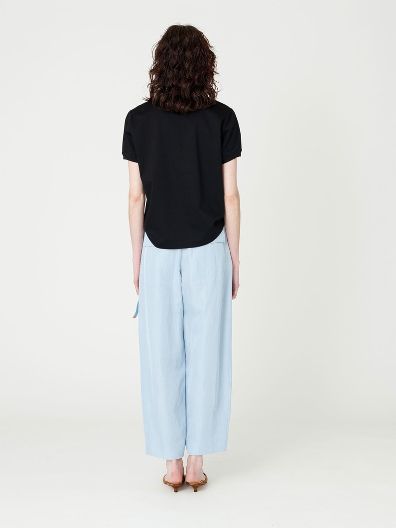 リネンアセテート カーゴパンツ（ライトブルー/ネイビー） 詳細画像 light blue 3