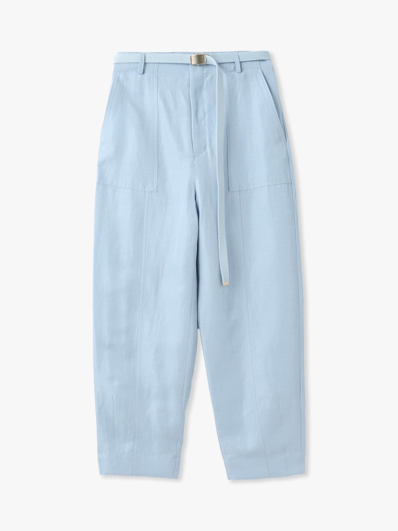 リネンアセテート カーゴパンツ（ライトブルー/ネイビー） 詳細画像 light blue 4