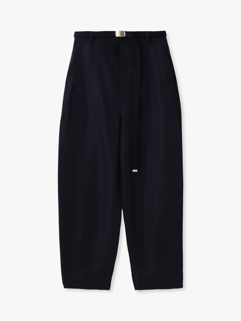 リネンアセテート カーゴパンツ（ライトブルー/ネイビー） 詳細画像 navy 4
