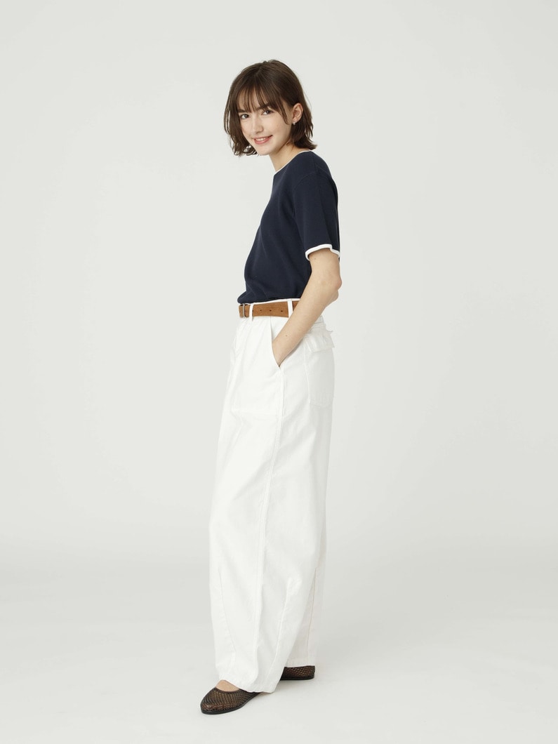 ワイド ミリタリー パンツ（ホワイト/ベージュ） 詳細画像 white 3