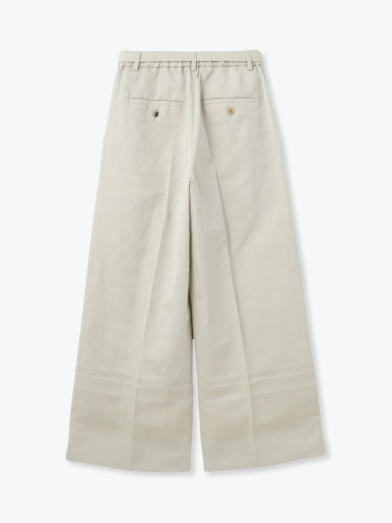 コットンリネン ジャガードパンツ 詳細画像 light green 1