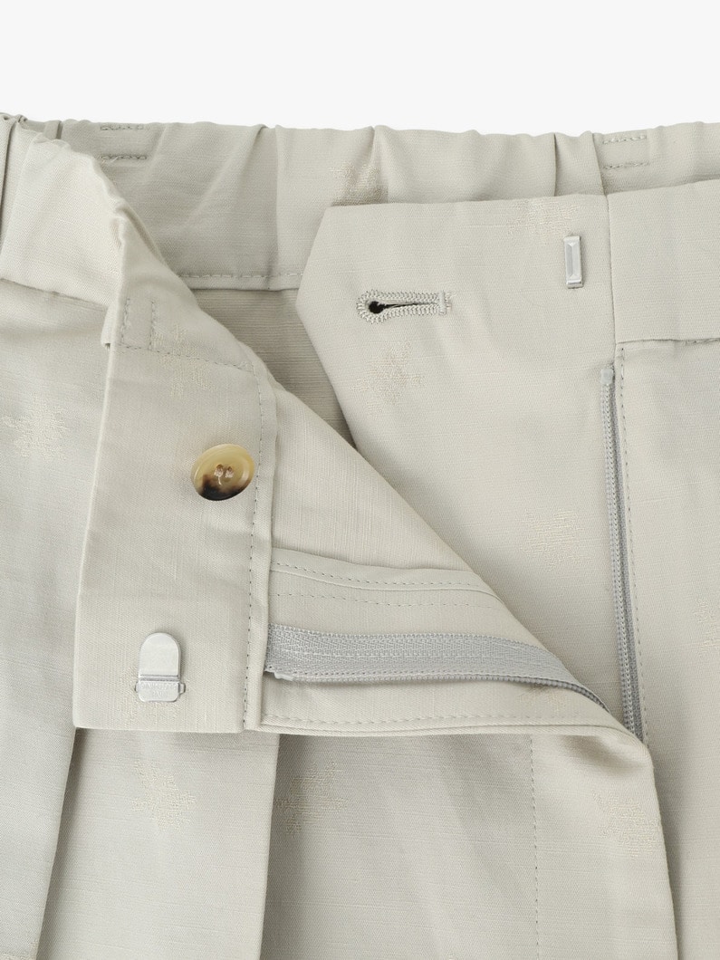 コットンリネン ジャガードパンツ 詳細画像 light green 2