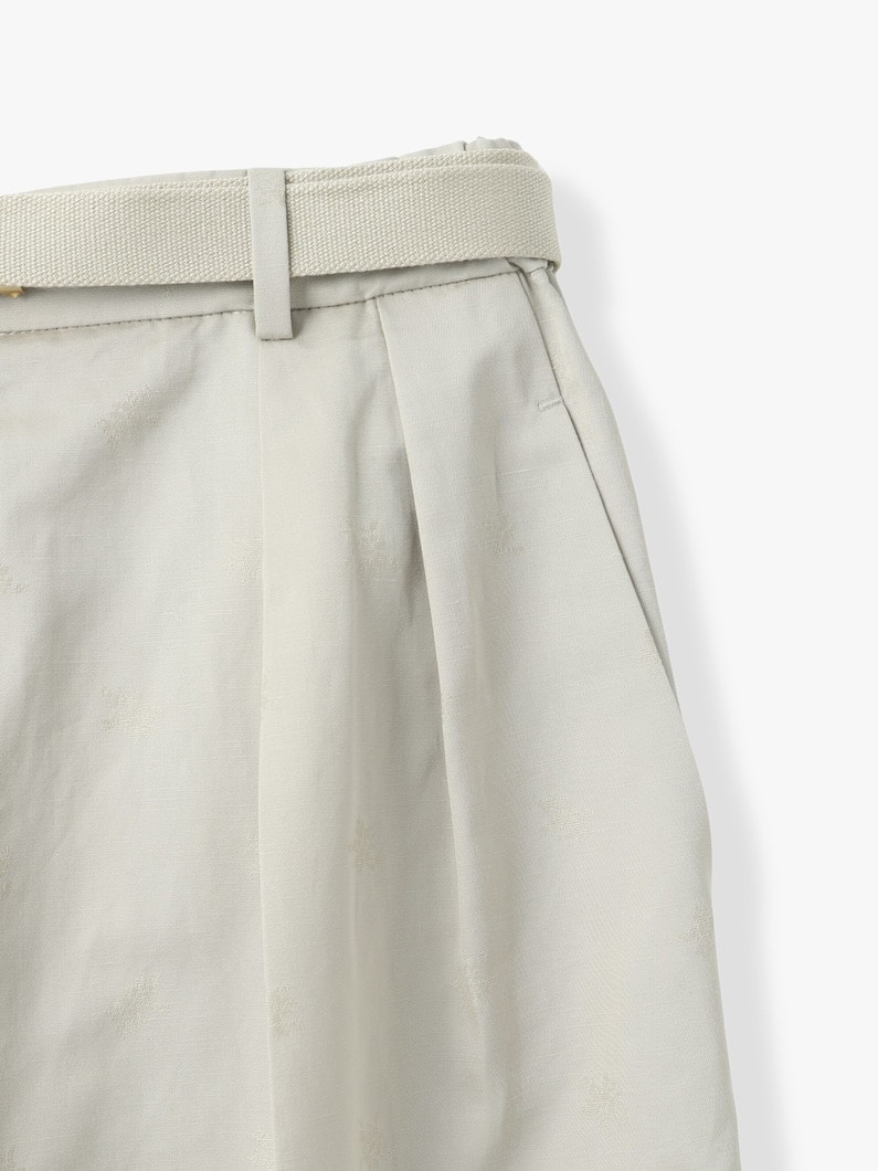 コットンリネン ジャガードパンツ 詳細画像 light green 3