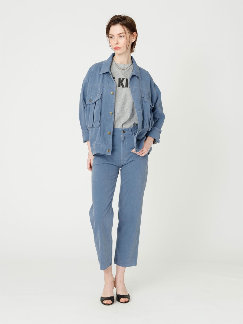 ガーメントダイ 5ポケット パンツ 詳細画像 blue