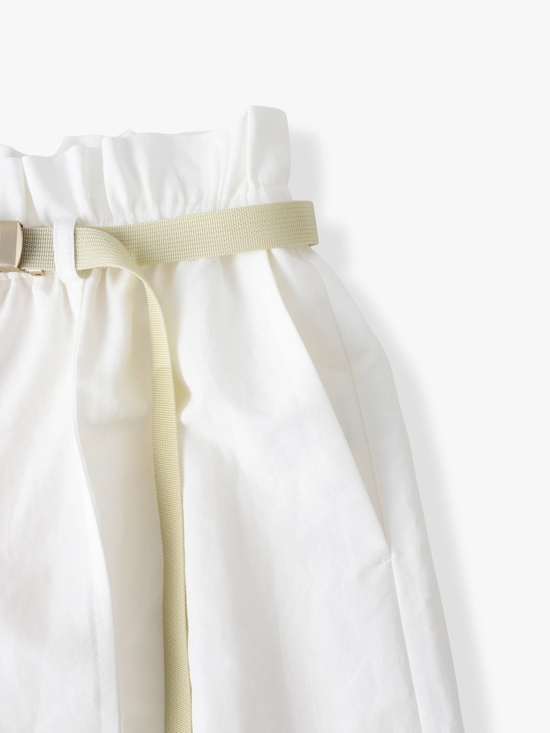 リネンコットン タイプライター パンツ 詳細画像 white 2