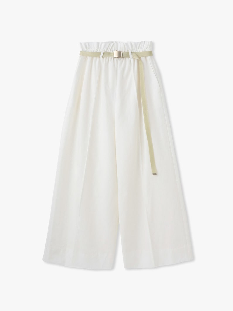 リネンコットン タイプライター パンツ 詳細画像 white 4