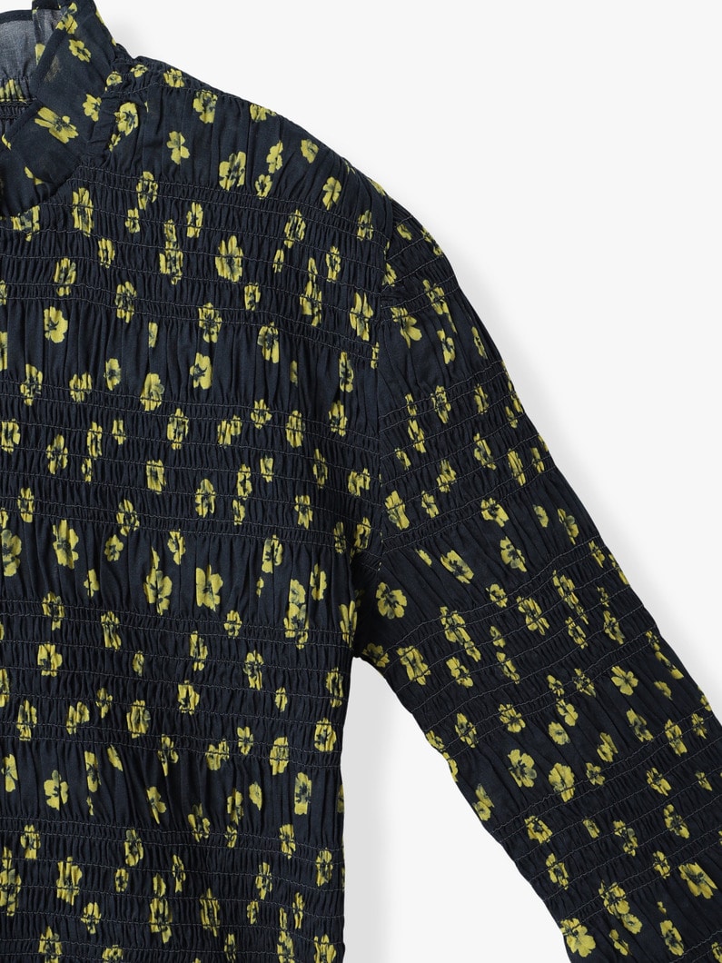 ノラ プリント トップ 詳細画像 navy 2