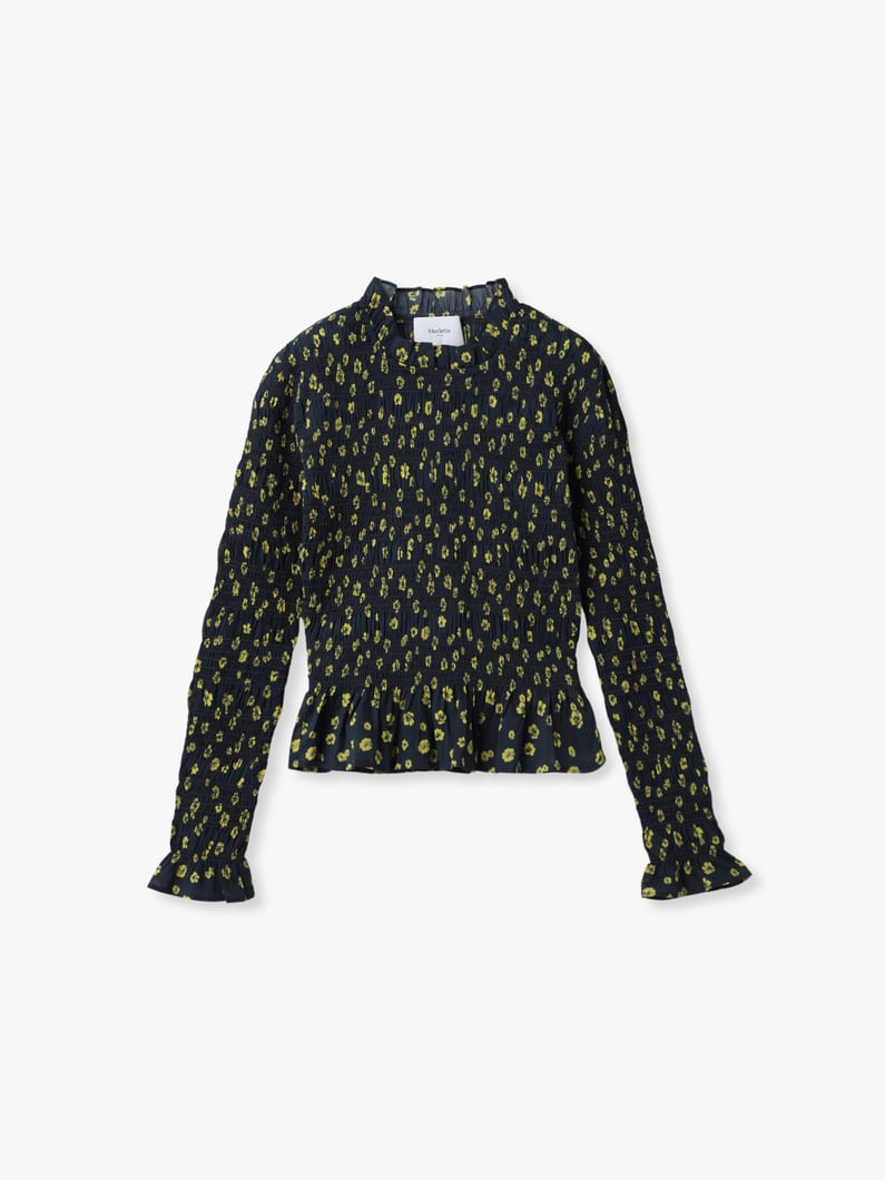 ノラ プリント トップ 詳細画像 navy 1