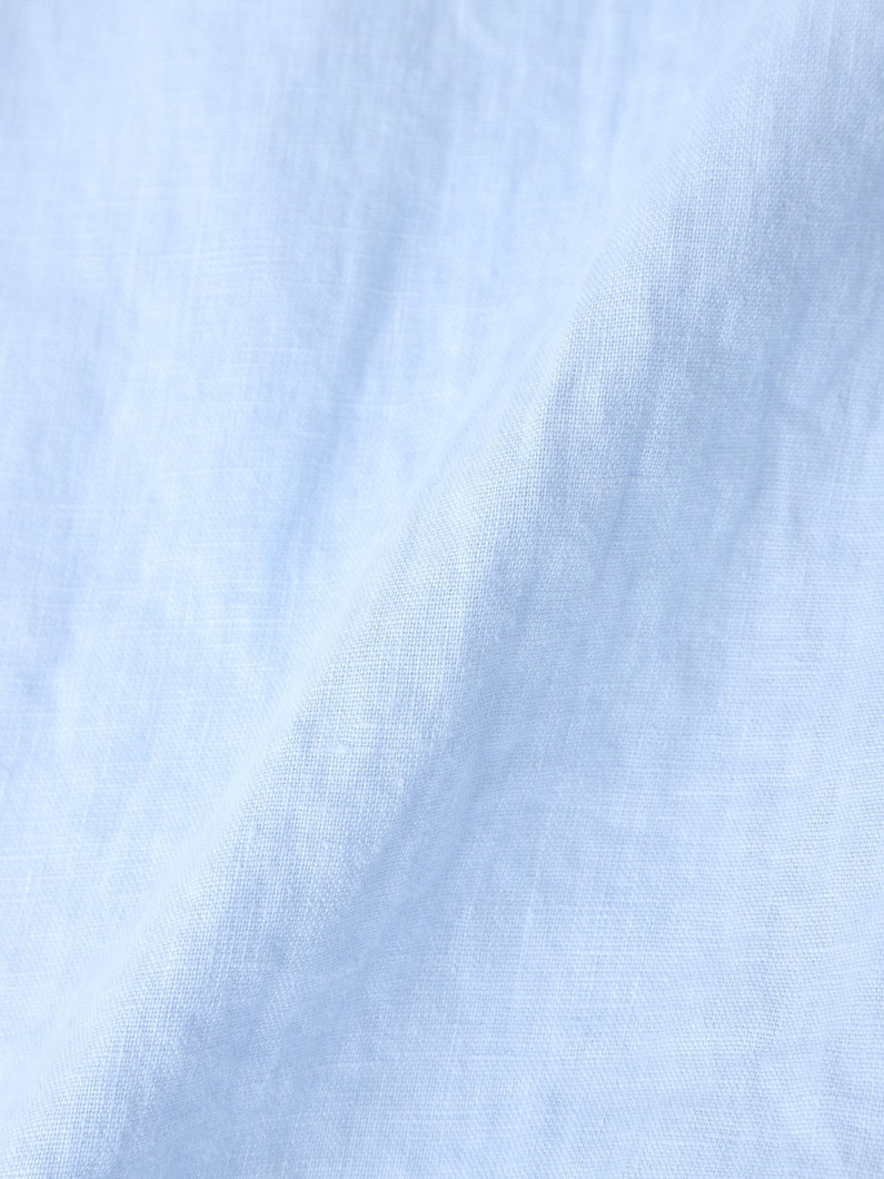 アイリーン ウォッシュド リネン シャツ（ホワイト/ネイビー/ライトブルー） 詳細画像 white 4