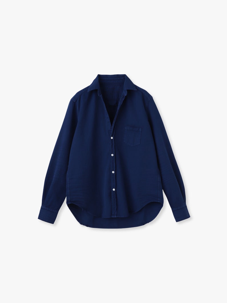 アイリーン イタリアンカラー フェイマス デニムシャツ 詳細画像 navy