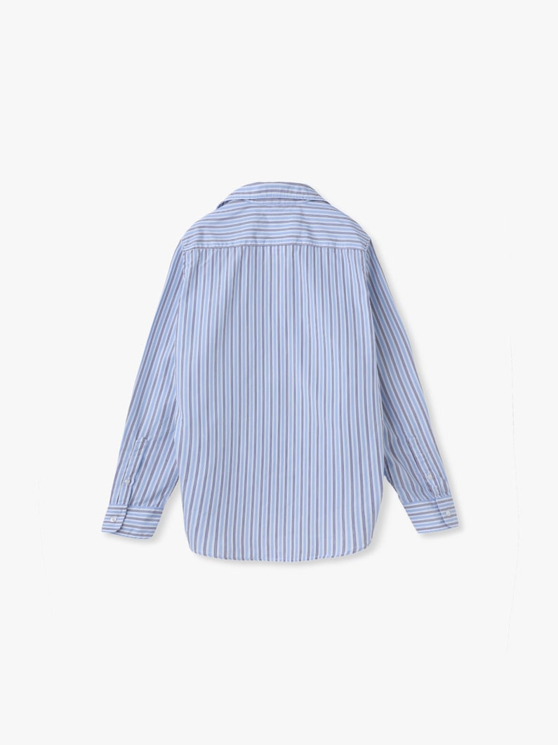 アイリーン イタリアンコットン ストライプシャツ（ブルー） 詳細画像 blue 1