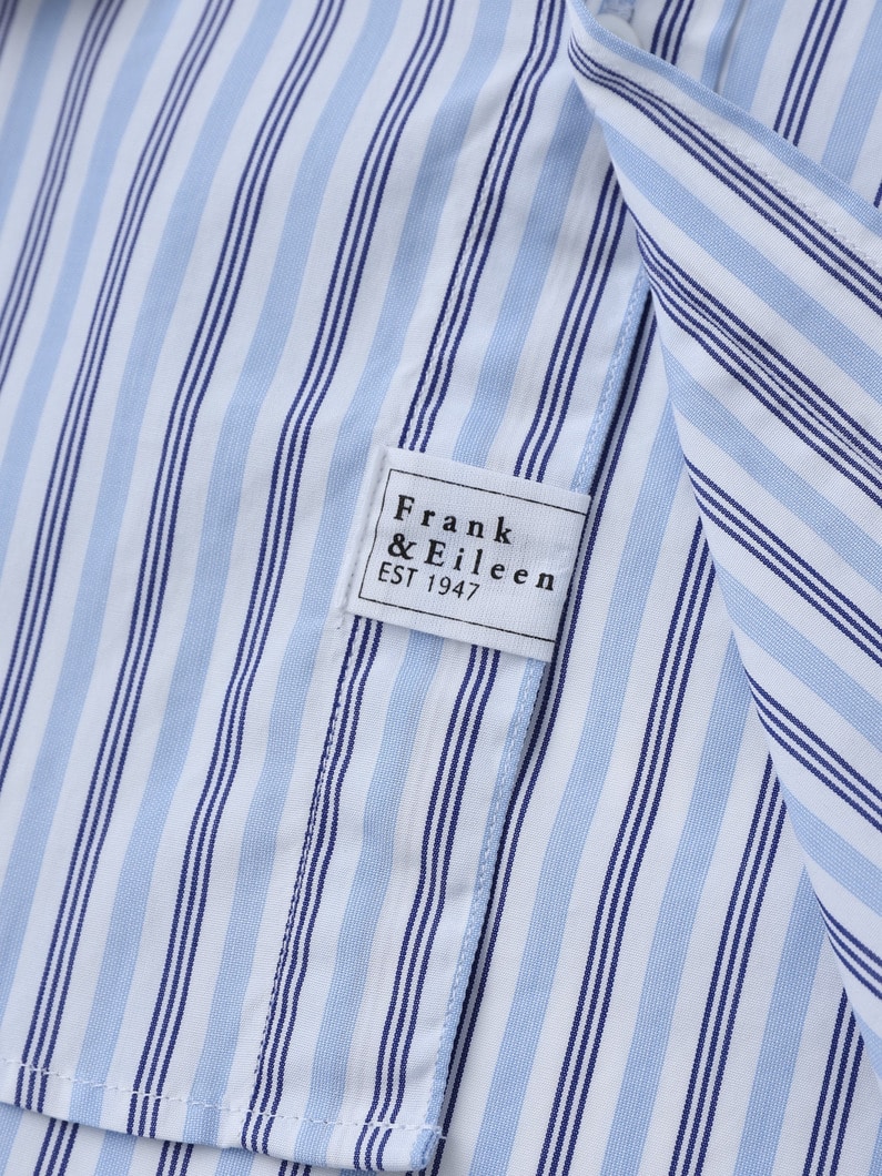 アイリーン イタリアンコットン ストライプシャツ（ブルー） 詳細画像 blue 3