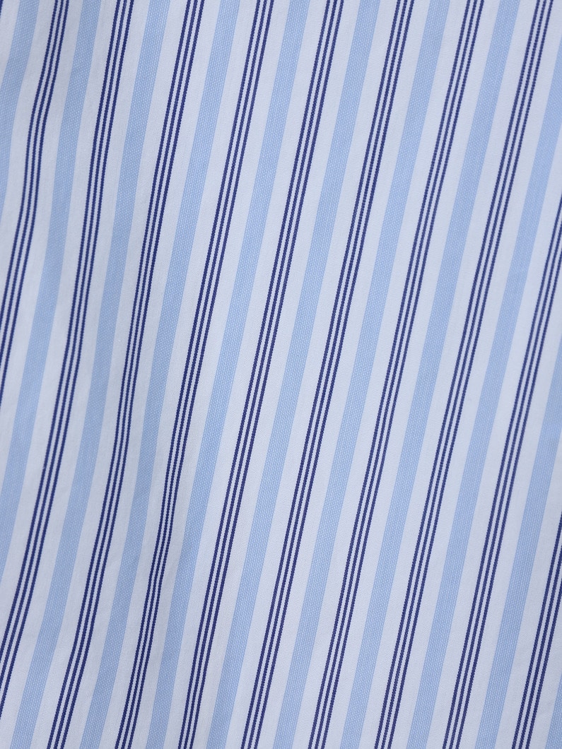アイリーン イタリアンコットン ストライプシャツ（ブルー） 詳細画像 blue 4